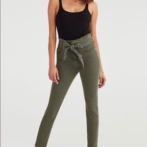 7 for all mankind paperbag jean in army